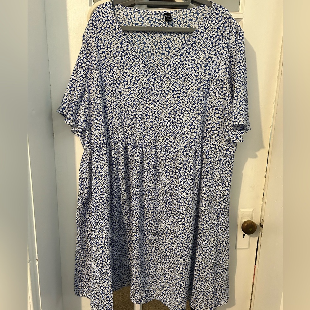 Dress - Blue and White